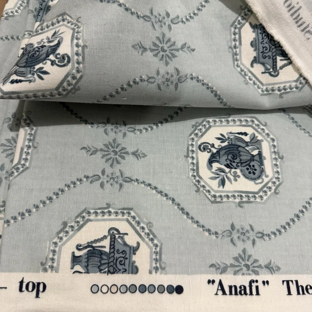 ROBERT ALLEN DESIGN STUDIO Blue Urn Anafi Upholstery Drapery Fabric 204